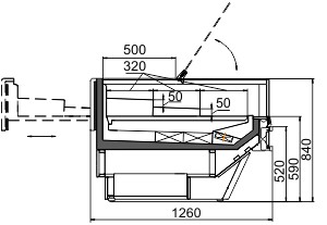 Схема кондитерской витрины Missouri Cold Diamond MC 126 chocolate self