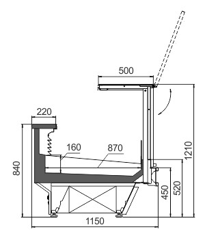 Схема холодильной витрины для рыбы Missouri cold diamond MC 115 fish