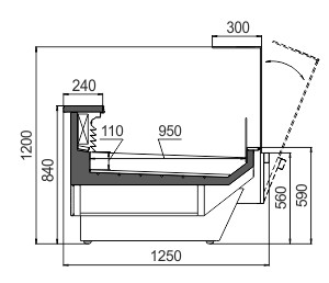 Схема холодильной витрины для рыбы Missouri enigma MC 125 fish