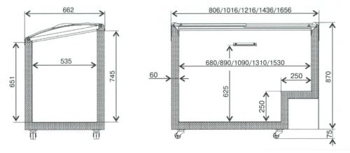 Схема морозильного ларя