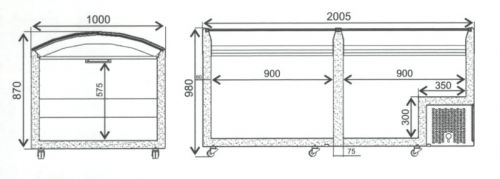 Схема морозильного ларя